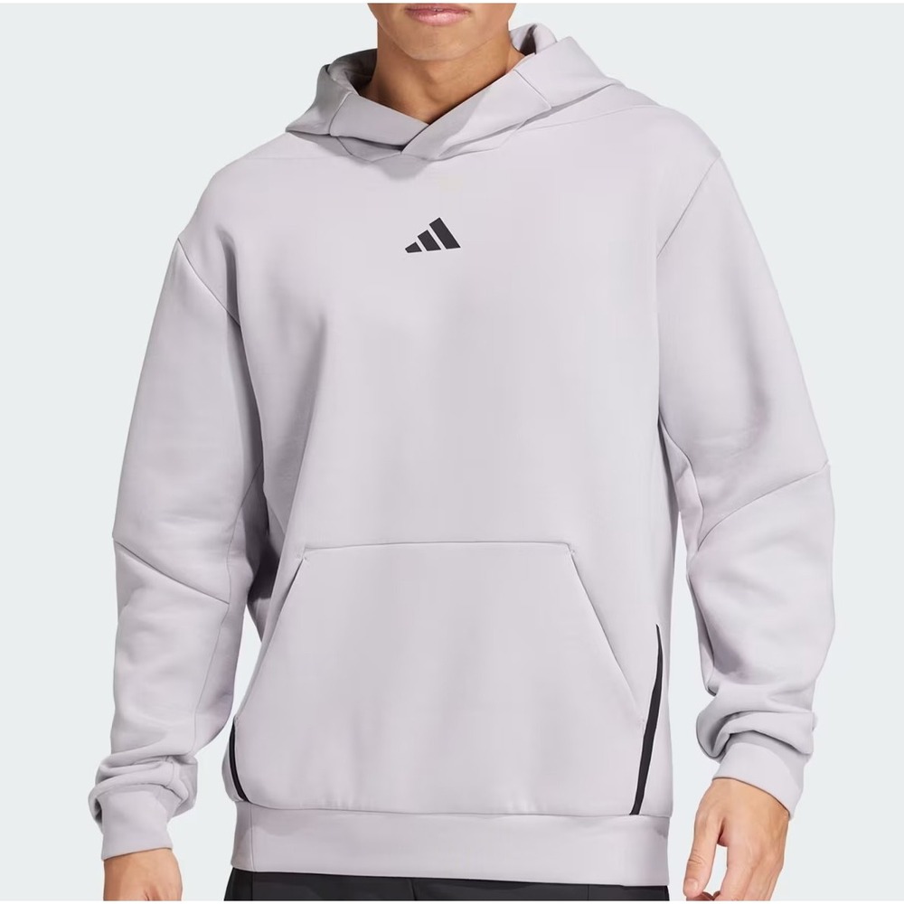 Adidas Men's Designed for Training Hoodie Sweatshirt Glory Grey IY1120 M $75 NEW